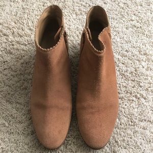 Jack Rodgers brown scalloped booties size 10